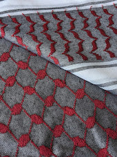 Red on Grey Keffiyeh
