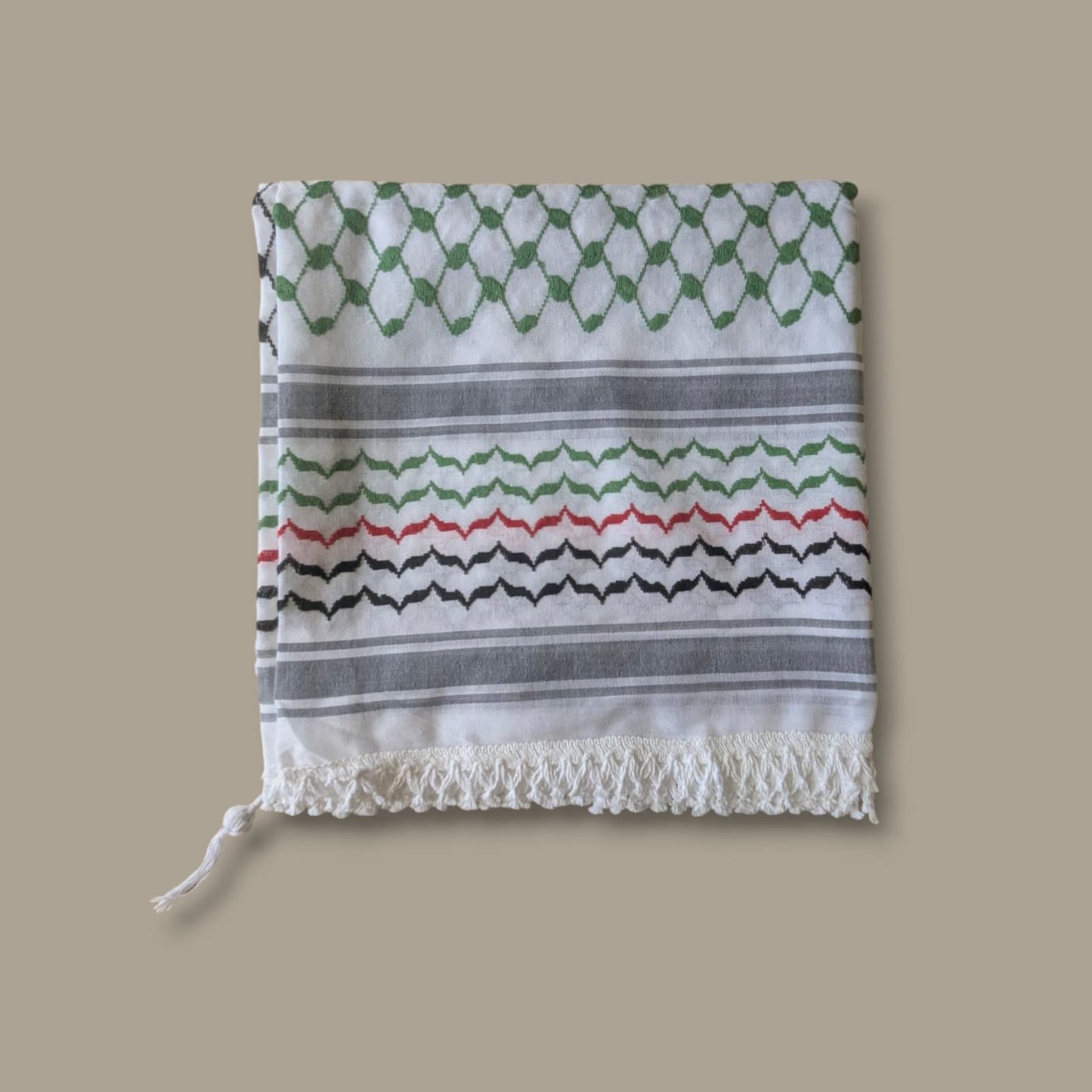 Traditional Keffiyeh with Flag Colours