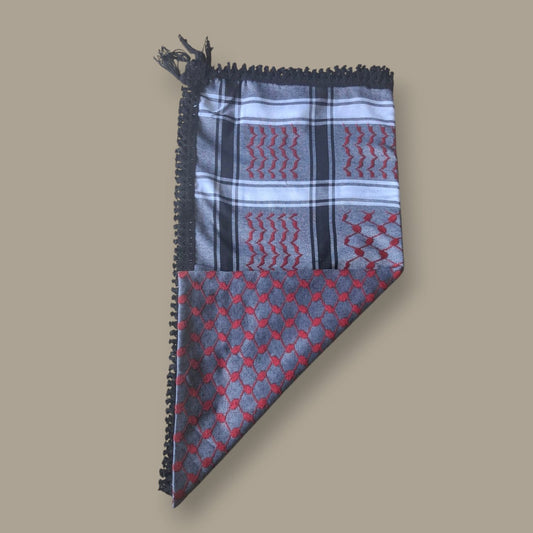 Red on Grey Keffiyeh