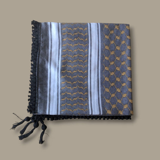 Beige on Grey Keffiyeh