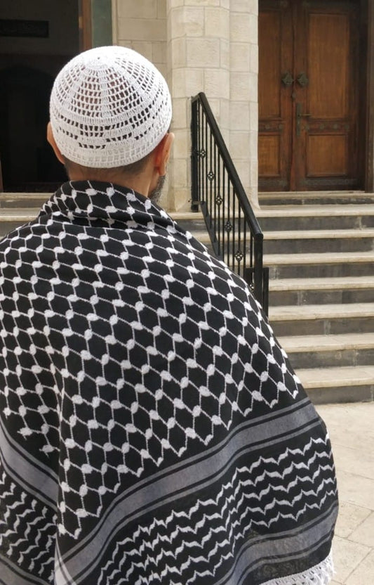 Black Palestinian Keffiyeh with tassels