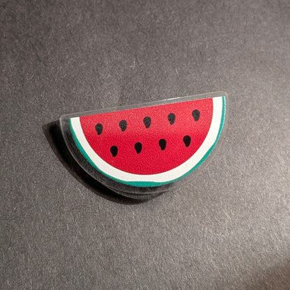 Symbolic Plastic clear Watermelon Pin