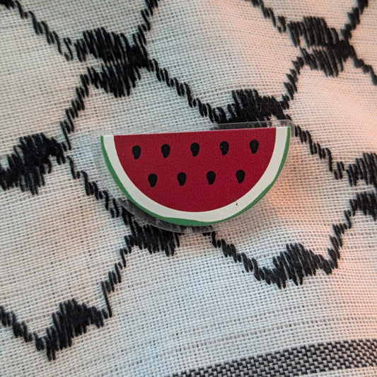 Symbolic Plastic clear Watermelon Pin