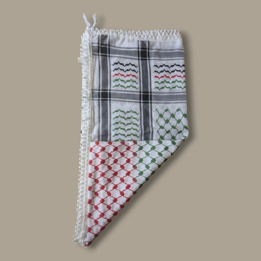 Traditional Keffiyeh with Flag Colours