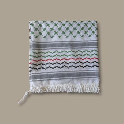 Traditional Keffiyeh with Flag Colours